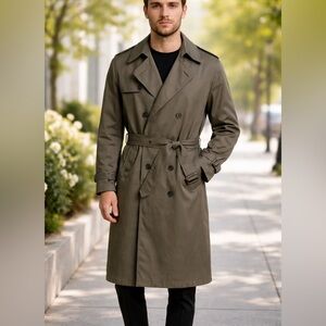 Thames London Fog Men's Classic Tan Trench Coat